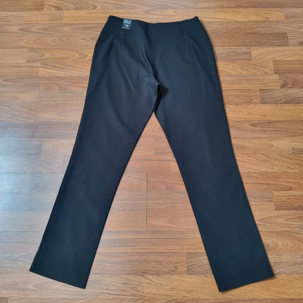 New Atelier Luxe Black Ankle Crop Pants Size 10 - Picture 4 of 9